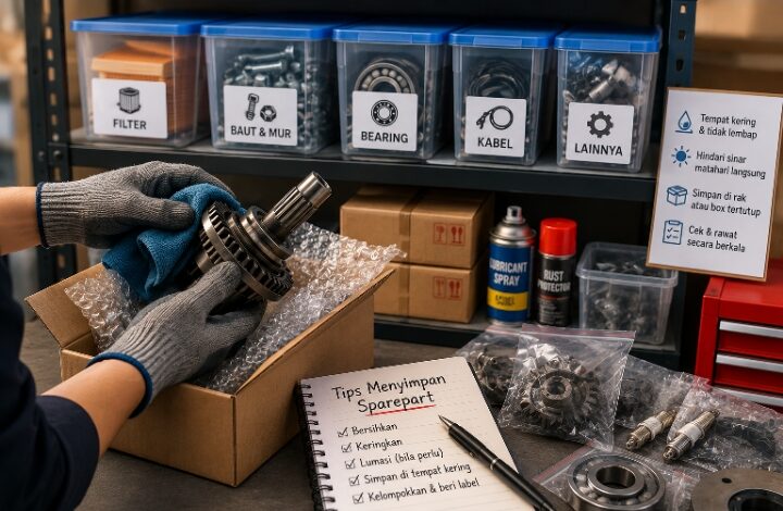 Tips Menyimpan Sparepart Agar Tidak Cepat Rusak